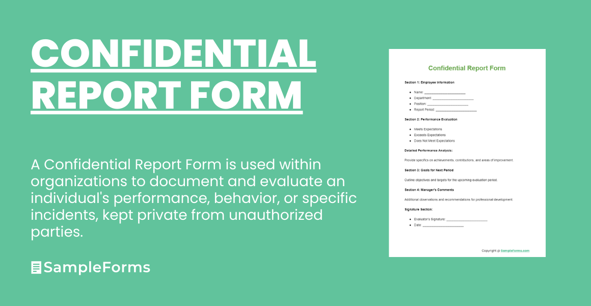 confidential report form