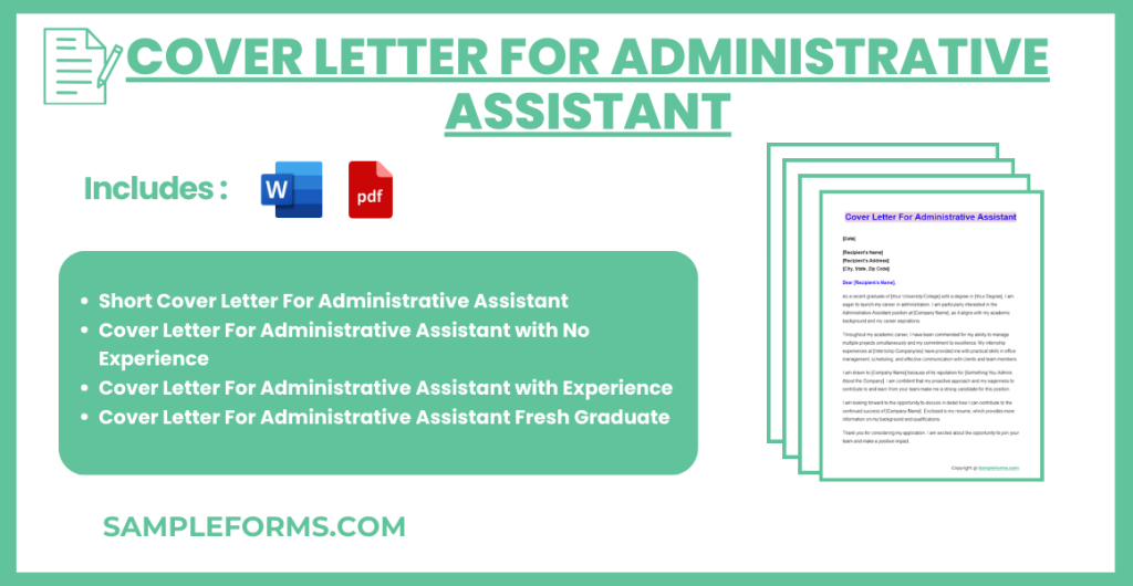 cover letter for administrative assistant bundle 1024x530