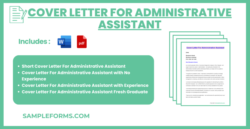 FREE 12+ Cover Letter For Administrative Assistant Samples, PDF, MS ...