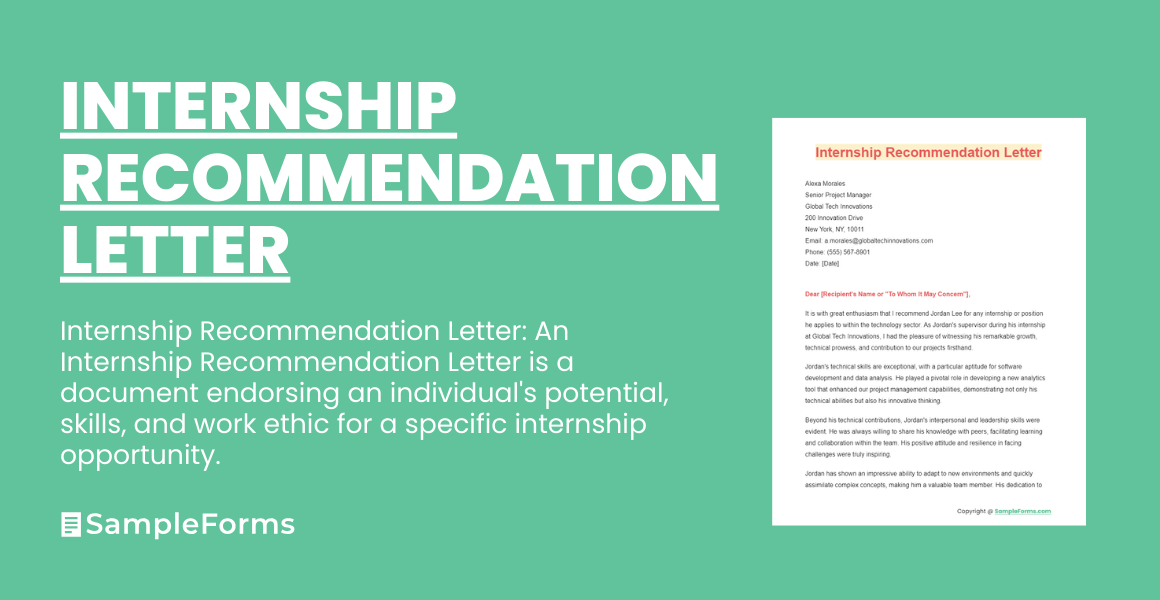 internship recommendation letter