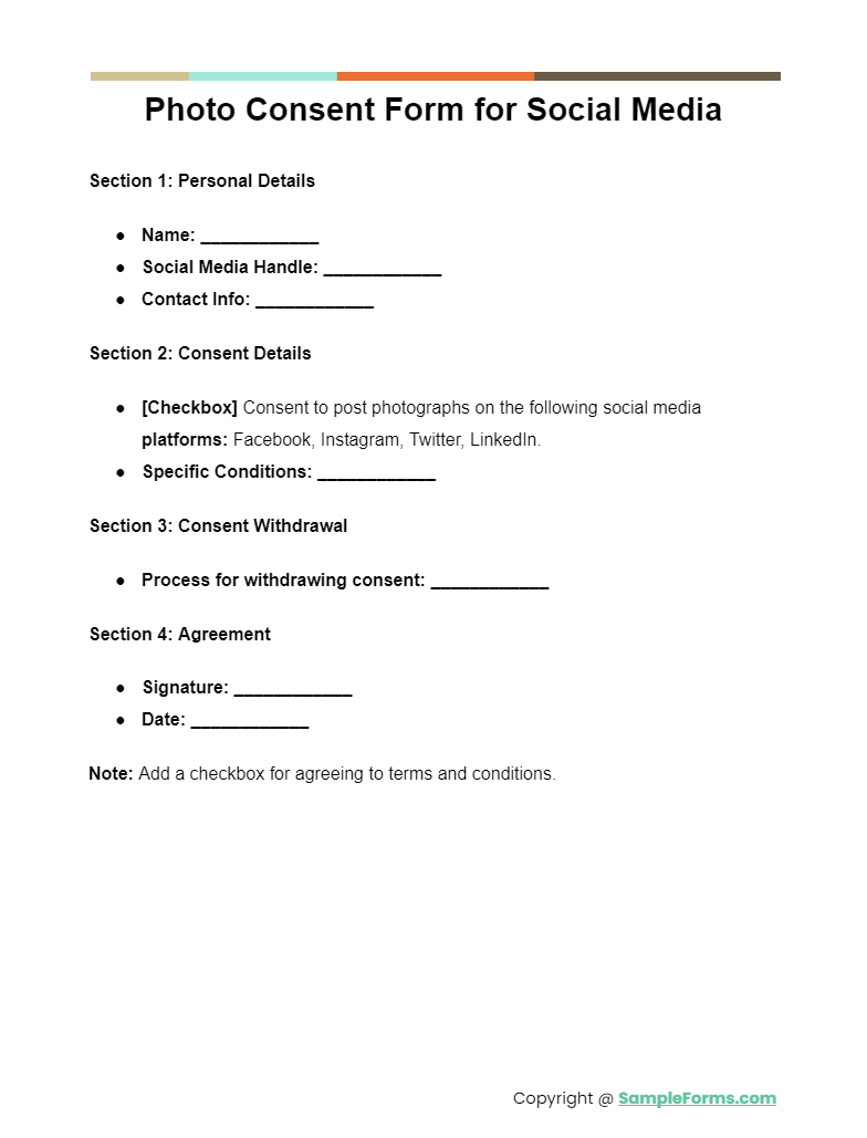 photo consent form for social media