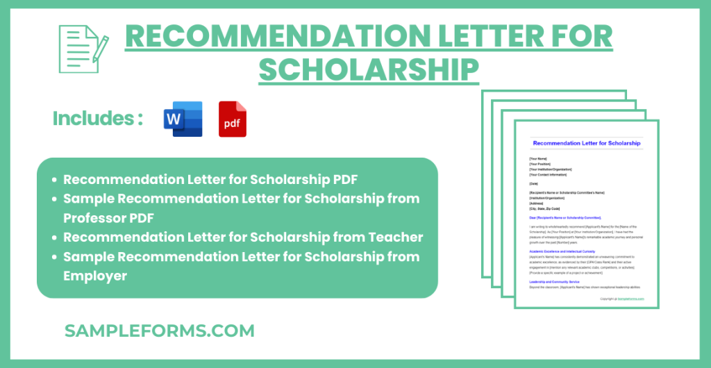 recommendation letter for scholarship bundle 1024x530