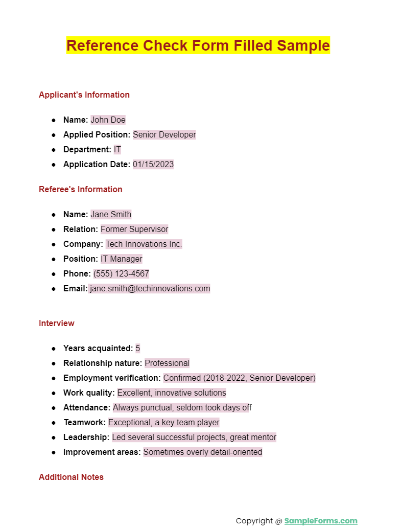 FREE 19+ Reference Check Form Samples, PDF, MS Word, Google Docs
