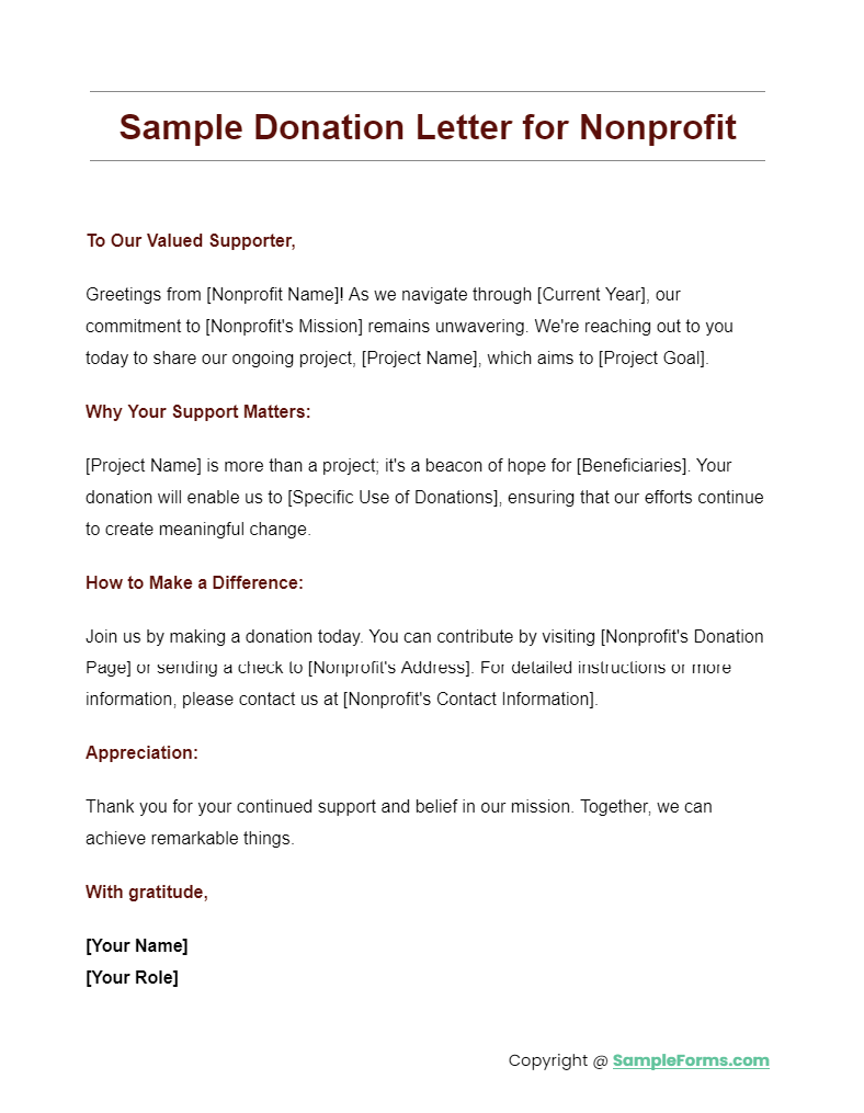 Free 12 donation letter samples pdf ms word google docs