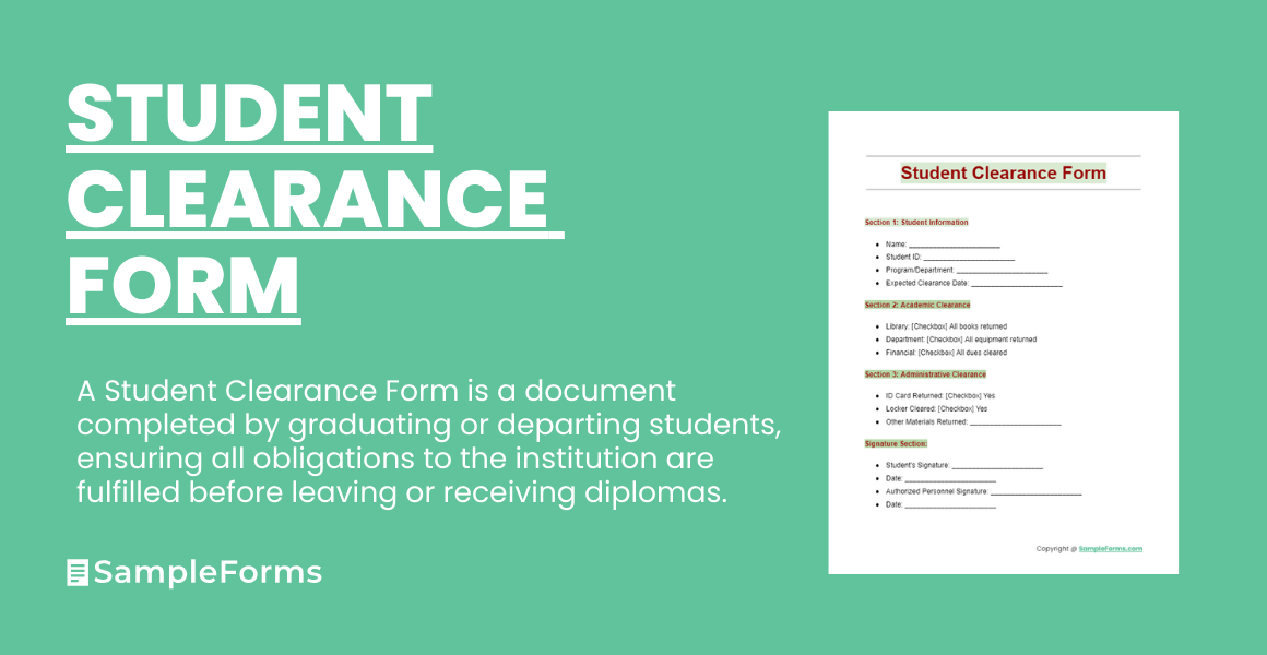 student clearance form