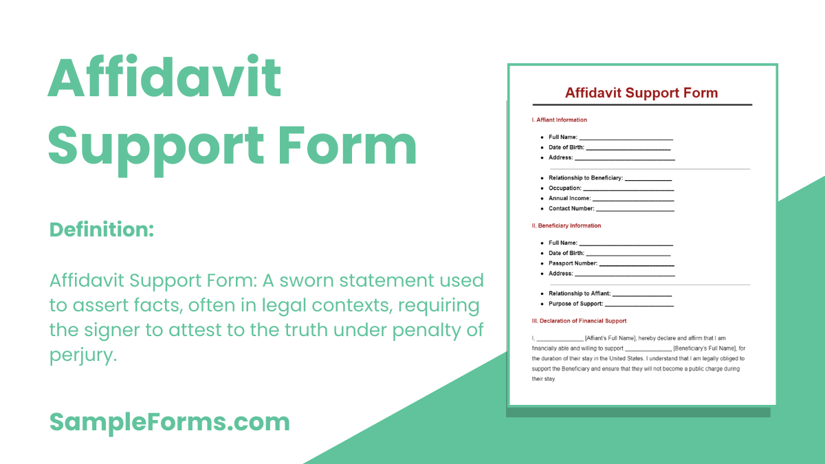 affidavit support form