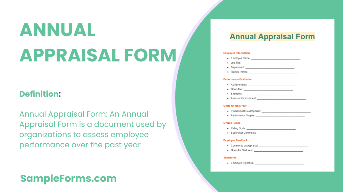 annual appraisal form