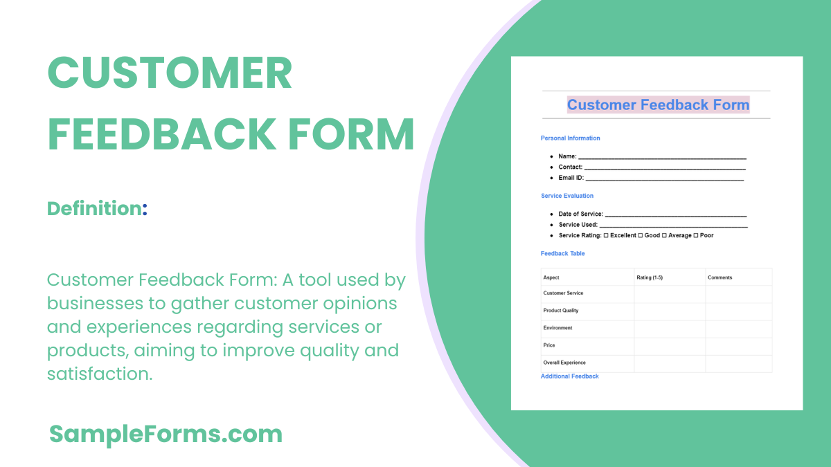 customer feedback form