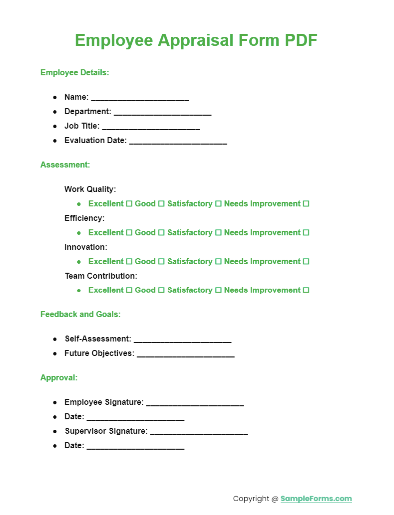 employee appraisal form pdf