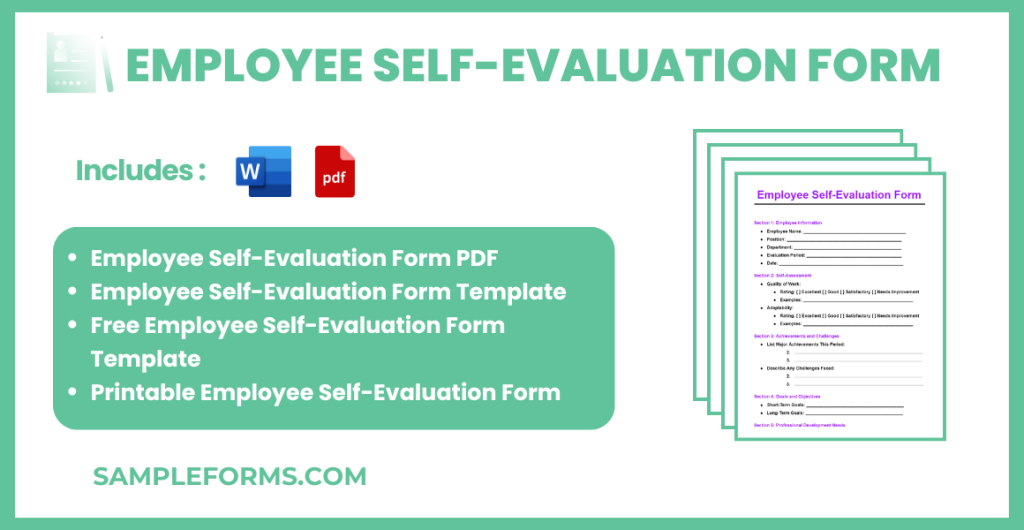 FREE 12+ Employee Self-Evaluation Form Samples, PDF, MS Word, Google ...