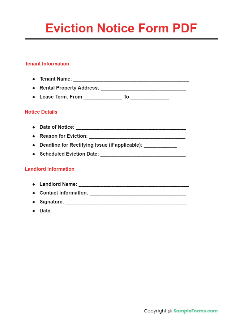 eviction notice form pdf