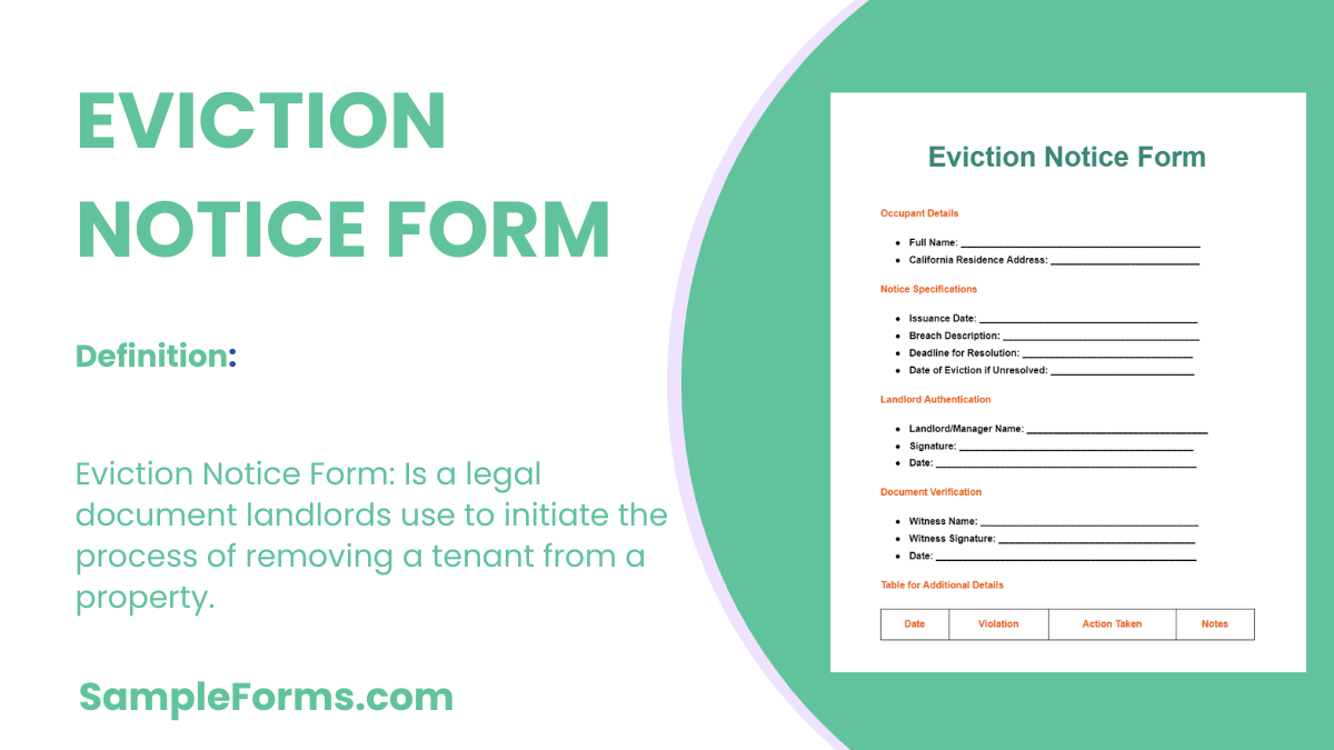 eviction notice form