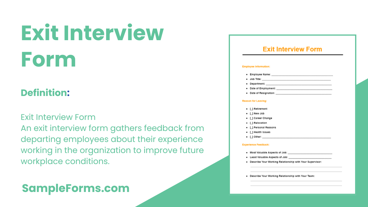 exit interview form