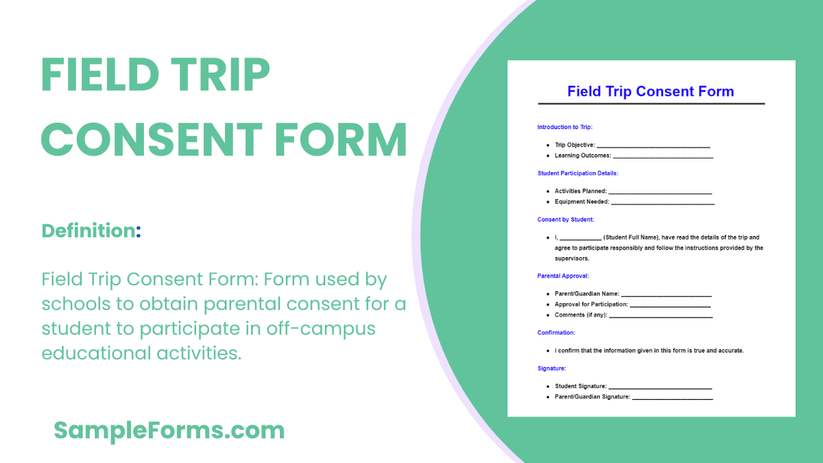 field trip consent form