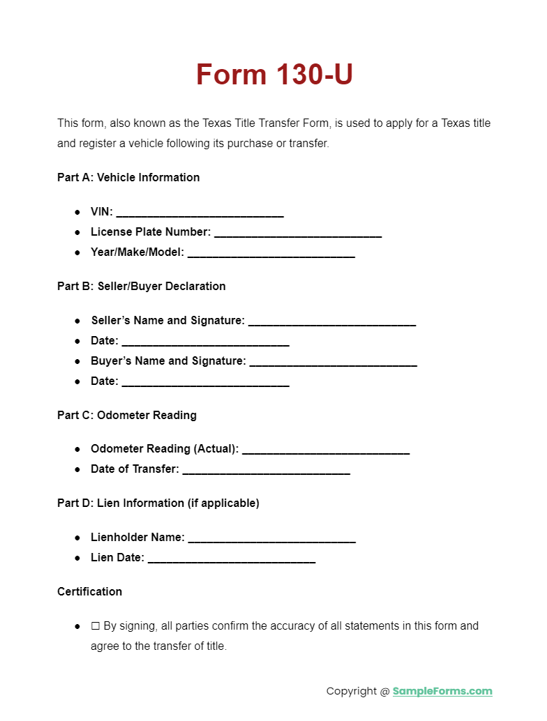 FREE 9+ Motor Vehicle Transfer Form Samples, PDF, MS Word, Google Docs