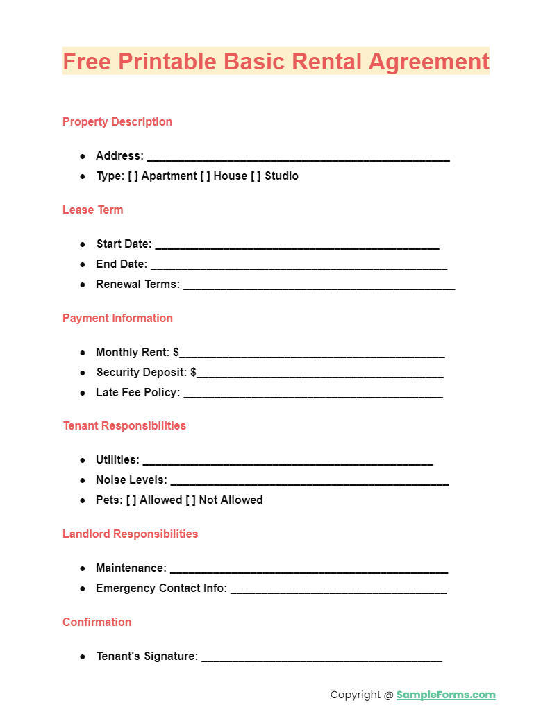 FREE 12+ Rent Lease Agreement Samples, PDF, MS Word, Gpoogle Docs