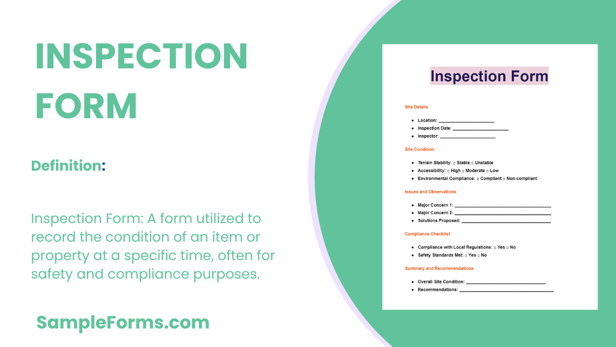 inspection form