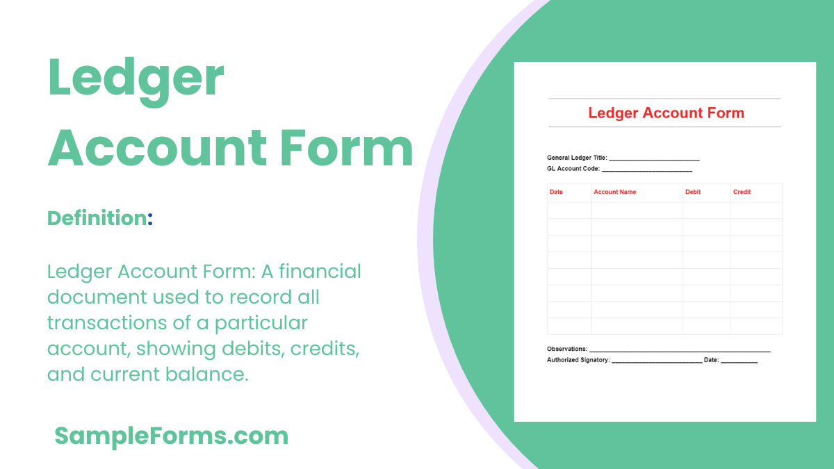 ledger account form