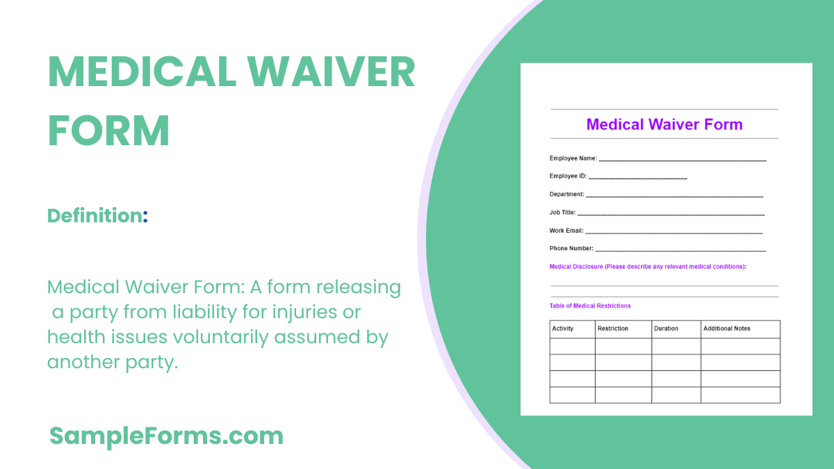 medical waiver form