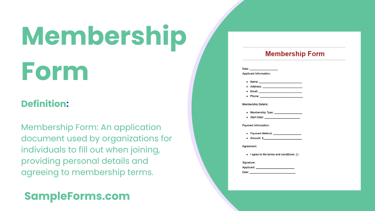 membership form form