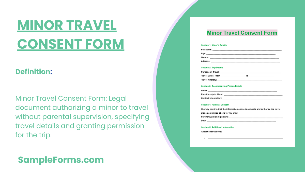 minor travel consent form