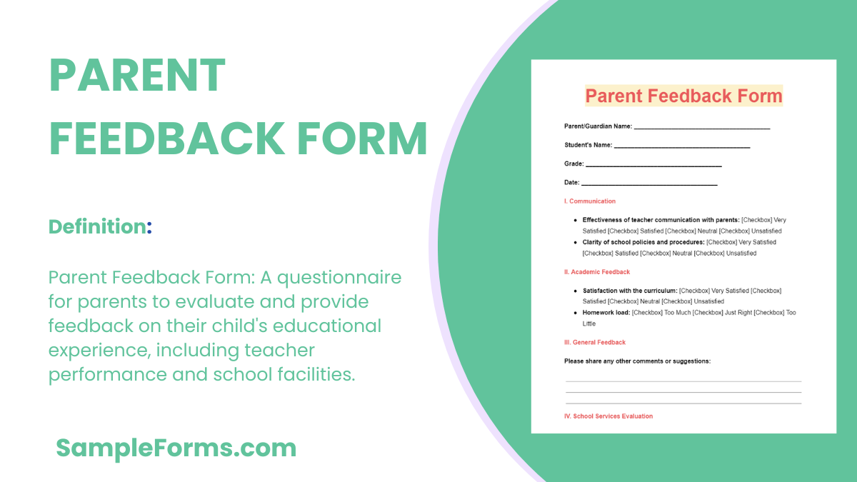 parent feedback form