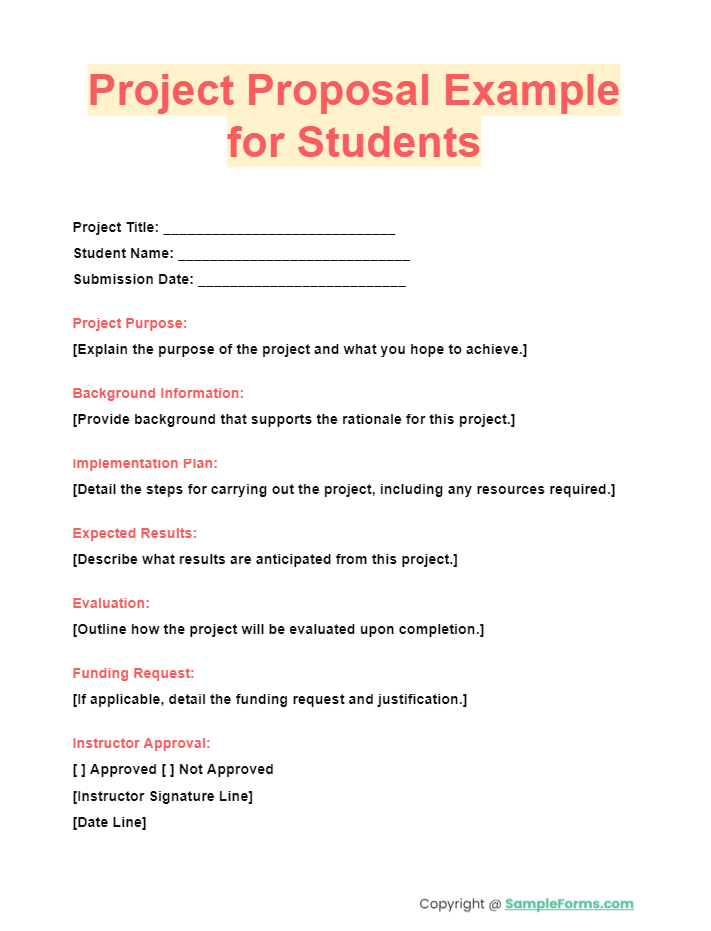 project proposal example for students