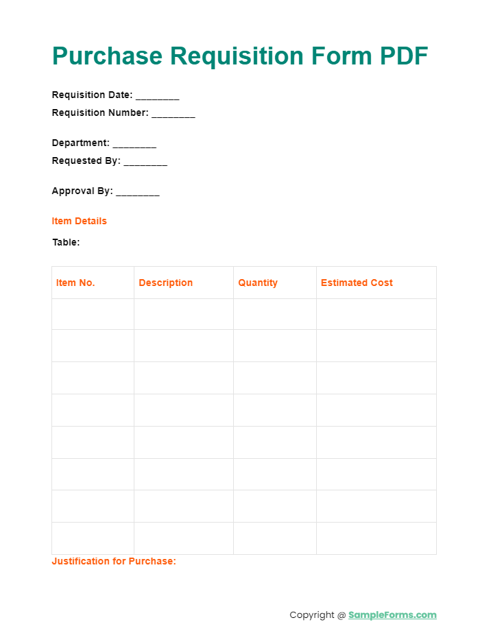 purchase requisition form pdf