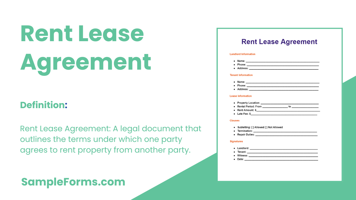 rent lease agreement