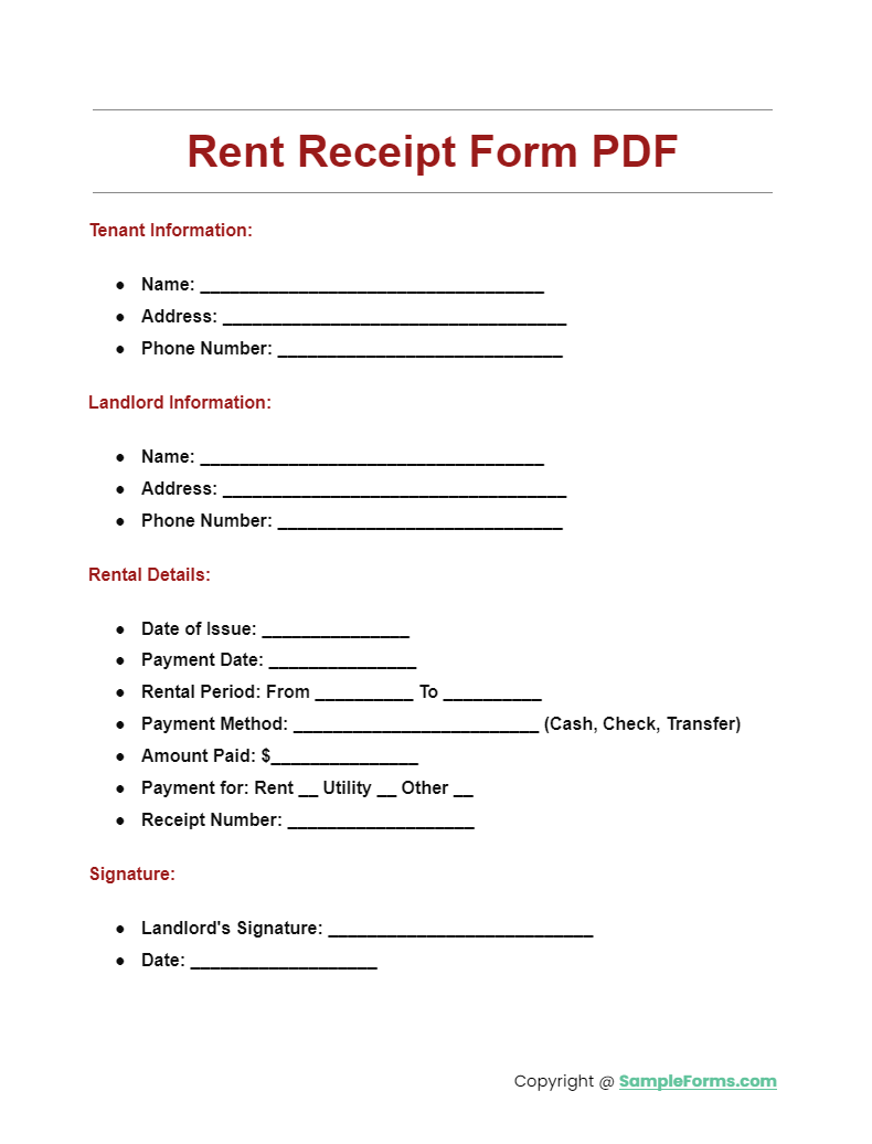 rent receipt form pdf
