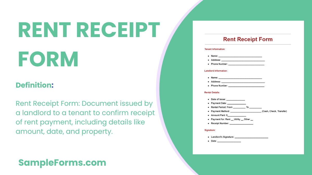 rent receipt form