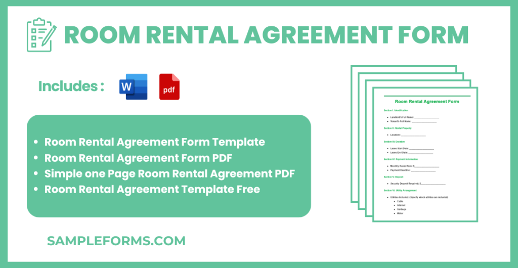 FREE 13+ Room Rental Agreement Form Samples, PDF, MS Word, Google Docs