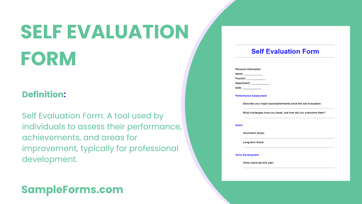 self evaluation form