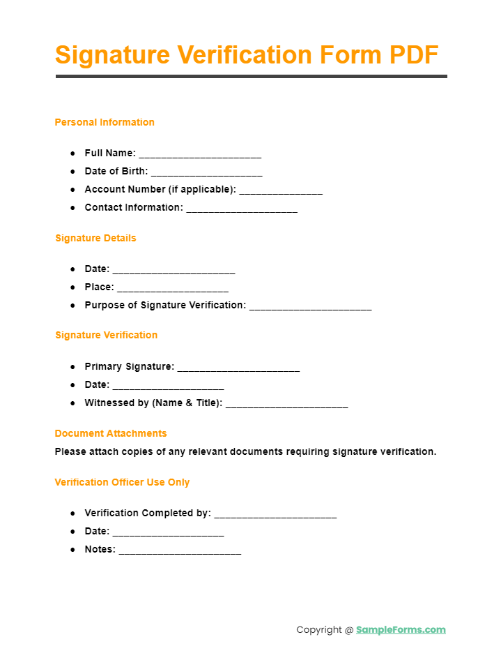 signature verification form pdf