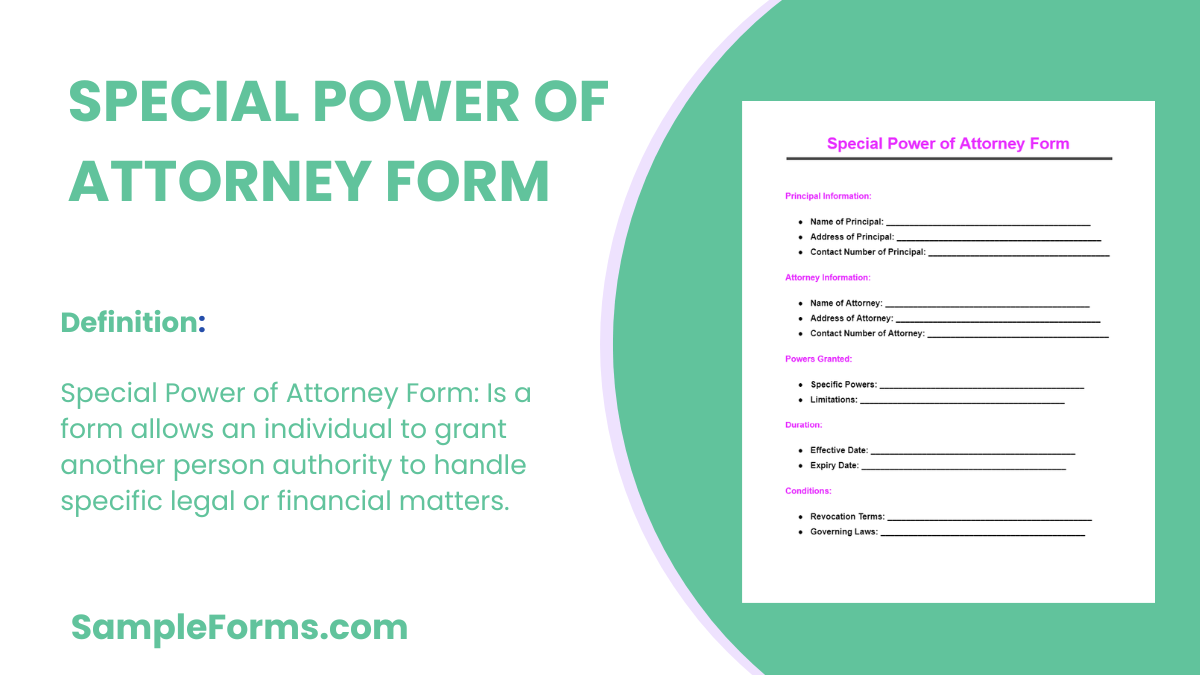 special power of attorney form
