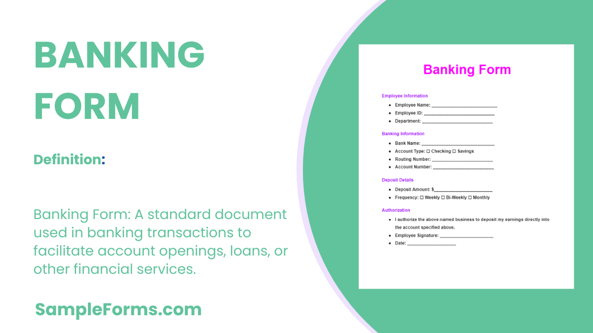banking form