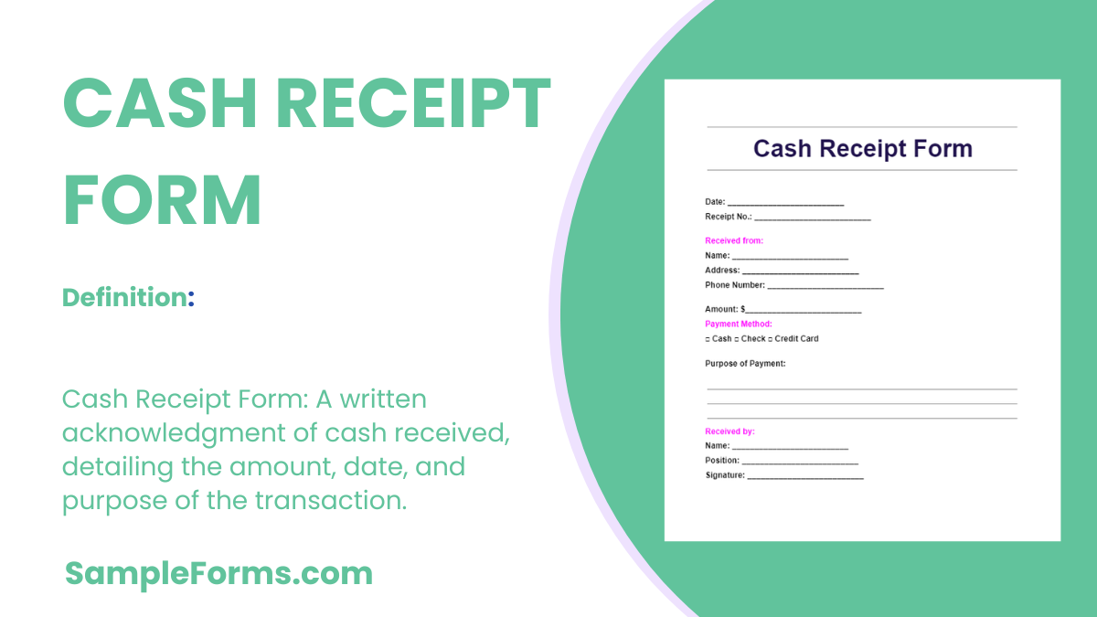 cash receipt form