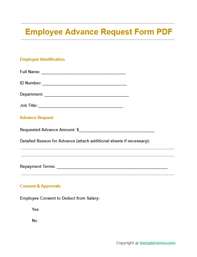 employee advance request form pdf