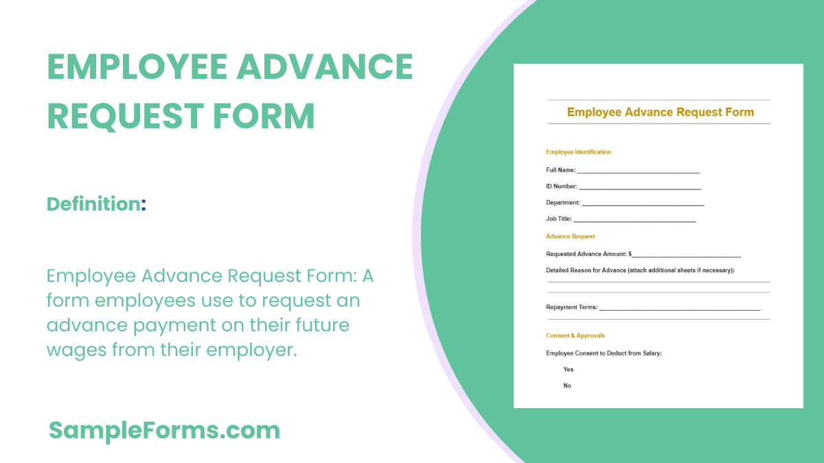 employee advance request form