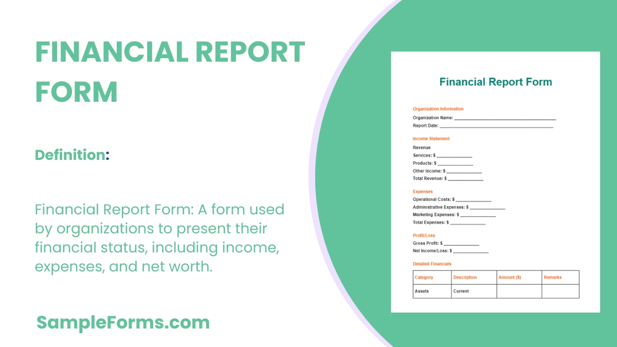 financial report form