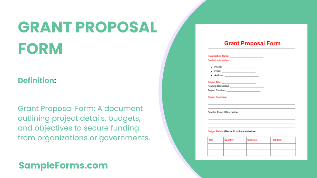 grant proposal form
