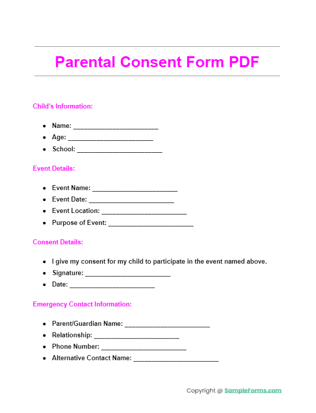 parental consent form pdf