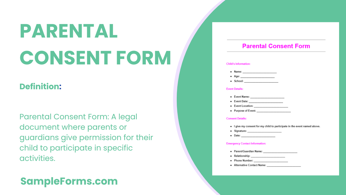 parental consent form