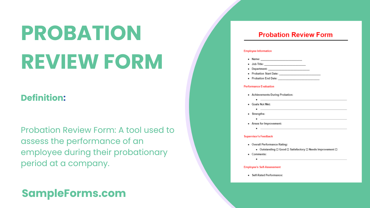 probation review form