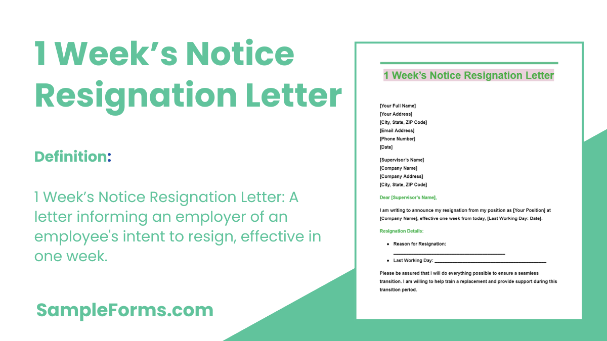  weeks notice resignation letter