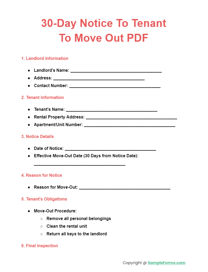 30 day notice to tenant to move out pdf
