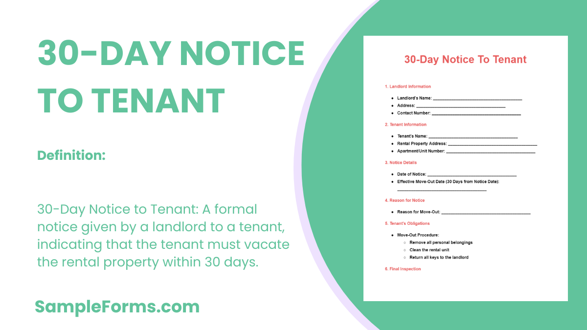  day notice to tenant