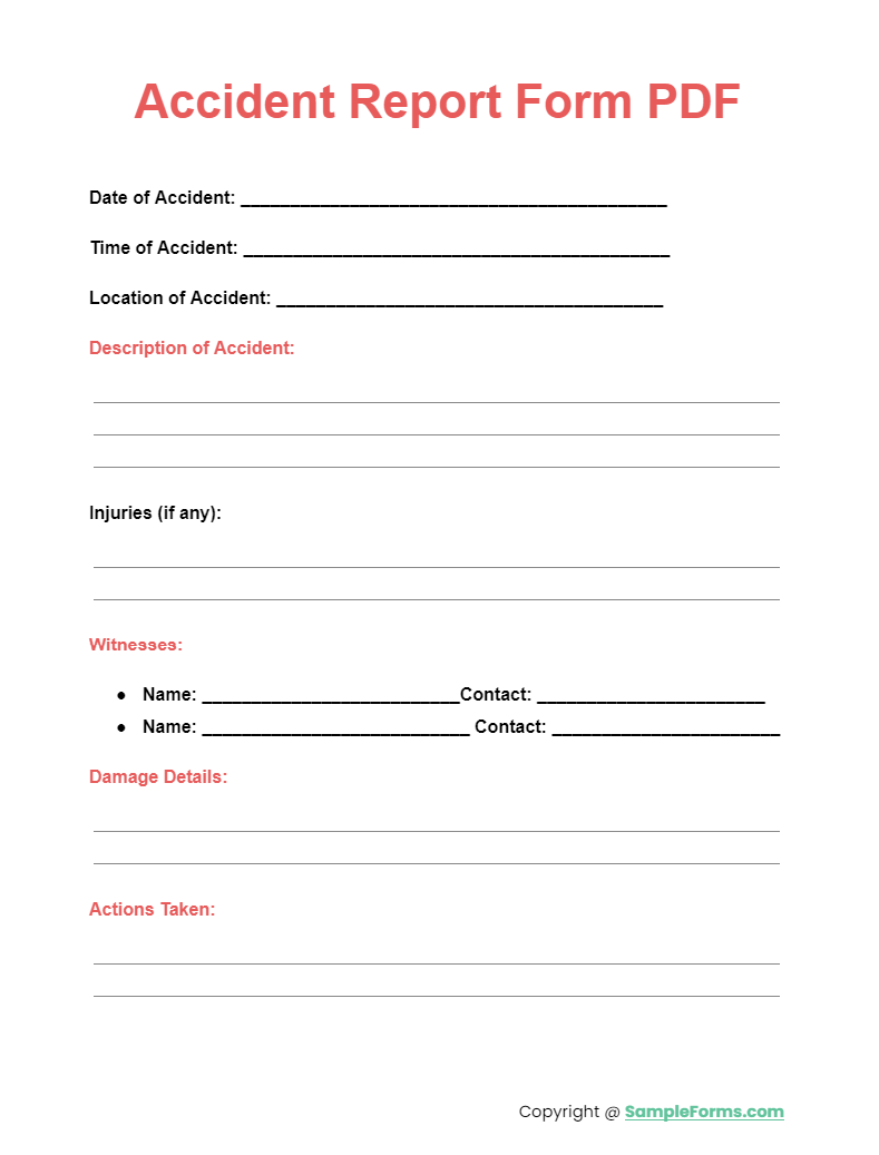 accident report form pdf