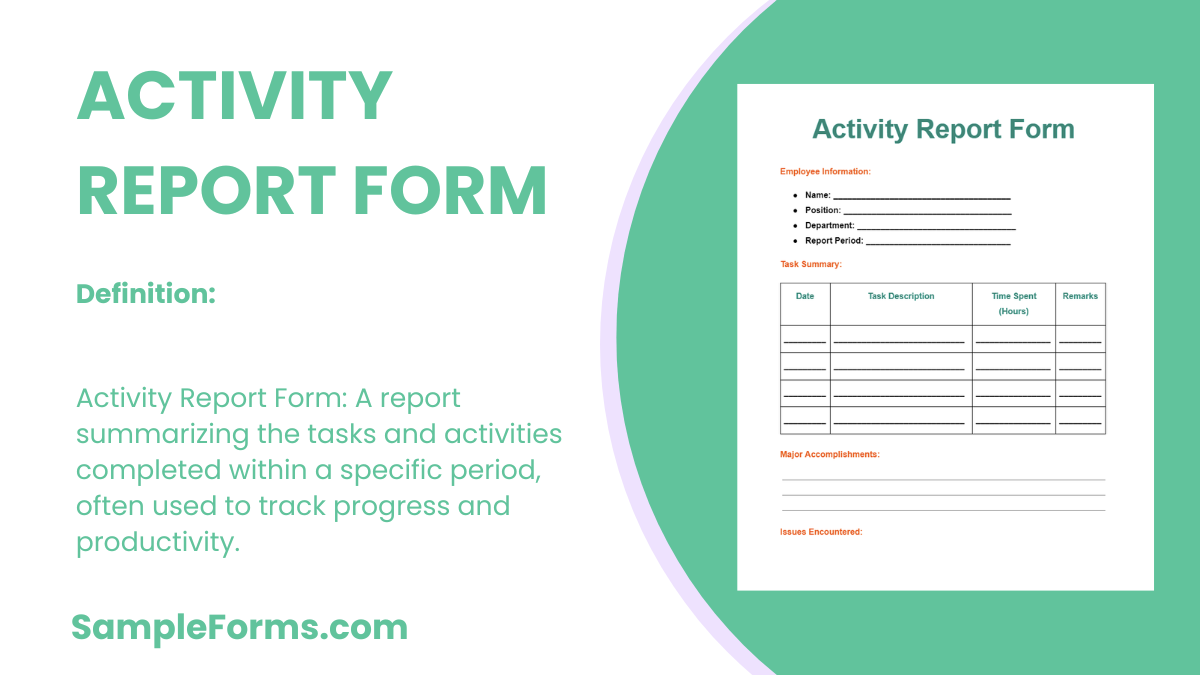 activity report form
