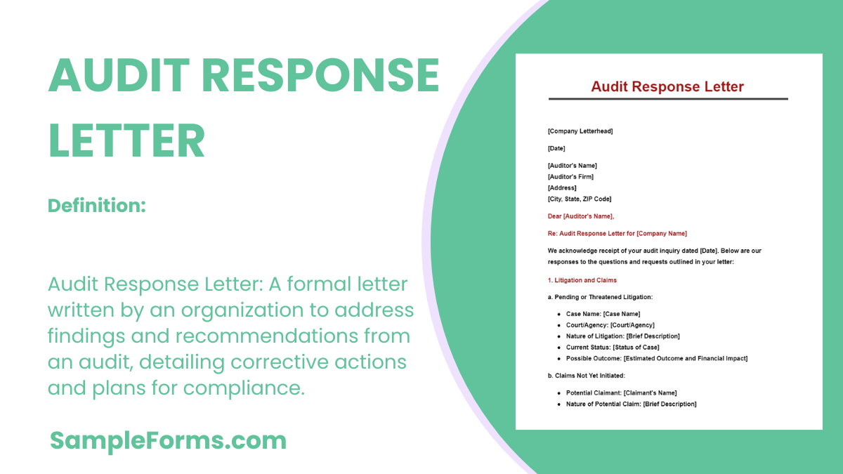 audit response letter 